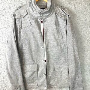 Men's Light Gray Button-Up Jacket